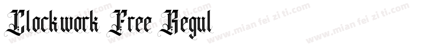 Clockwork Free Regul字体转换